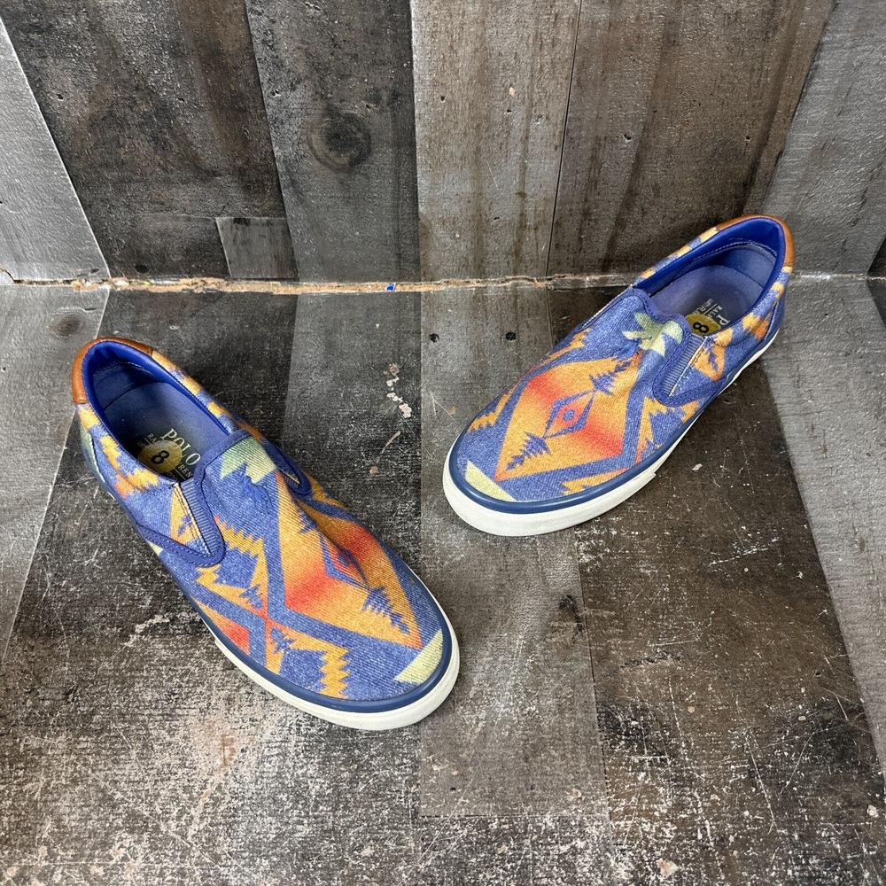 Polo Ralph Lauren Beacon Aztec Pattern Slip On Shoes Men’s Size 8 Casual